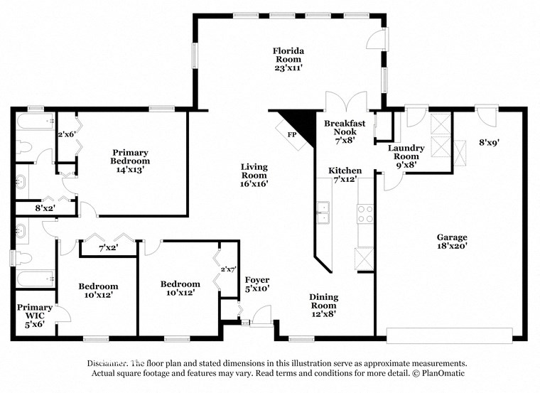 the schematic diagram of the floor plan of the residence
