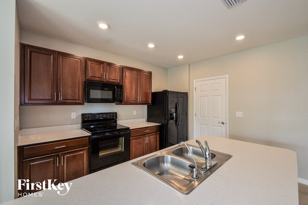 the kitchen is clean and ready for us to use