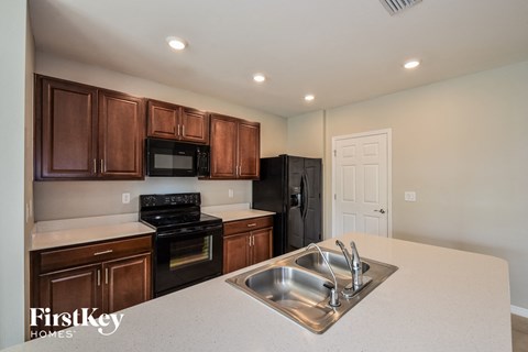 the kitchen is clean and ready for us to use