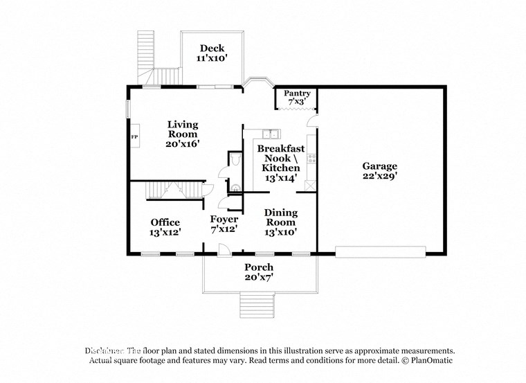 the schematic diagram of the floor plan of the house