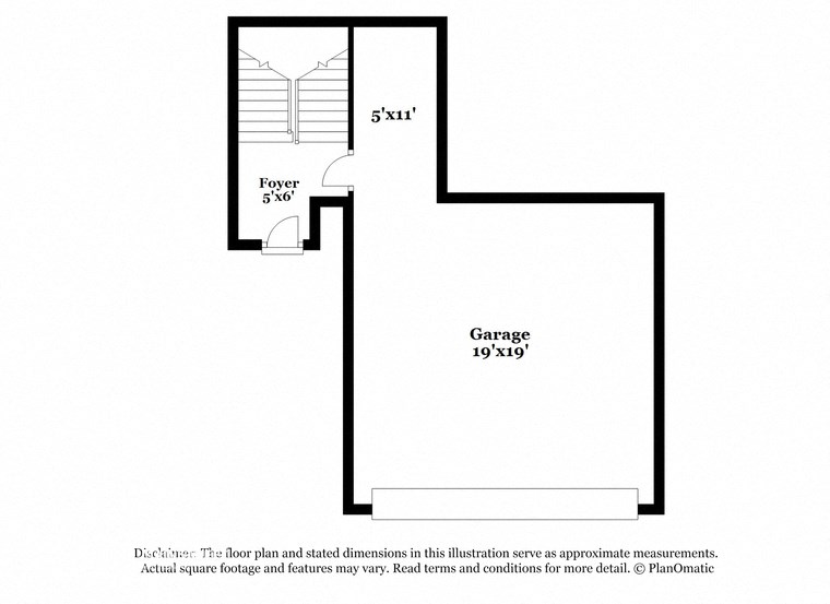 a schematic diagram of the floor plan for a house with a garage