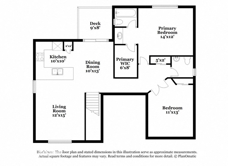 a floor plan of a house with a bedroom and a living room