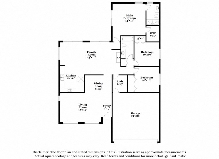 this floor plan is an approximation of the floor plan for a 1 bedroom apartment