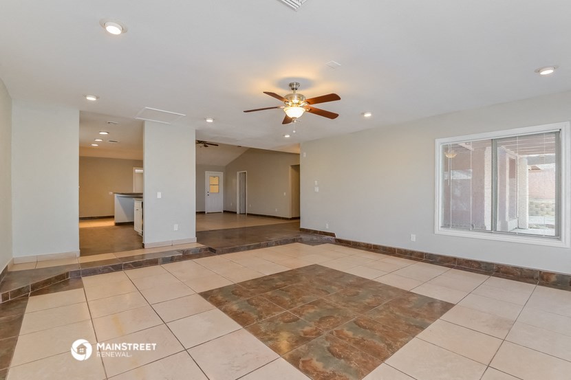 the living room and dining room are spacious and open to the kitchen