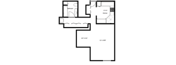 floorplan of a studio unit