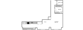 floorplan of a studio unit