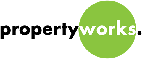 A green circle with the word "works" written in white.