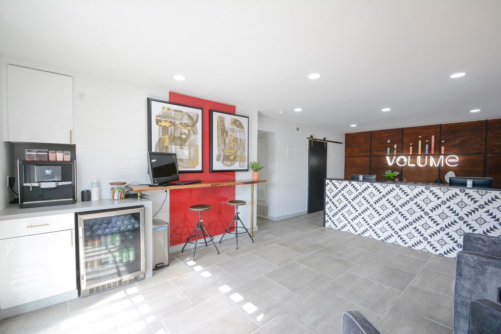 our leasing office lobby