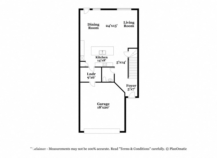 a floor plan of a unit with a bedroom and a living room