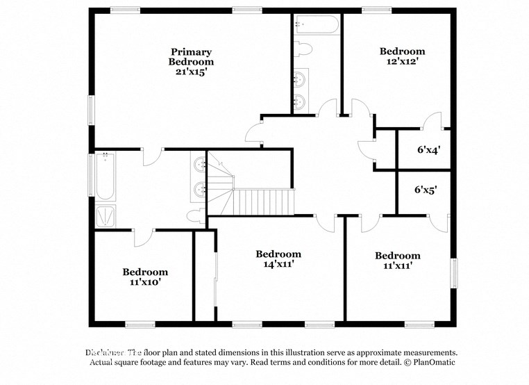 the schematic floor plan of the residence