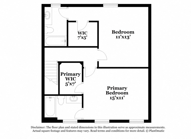 a floor plan of a studio apartment with a bedroom and a living room