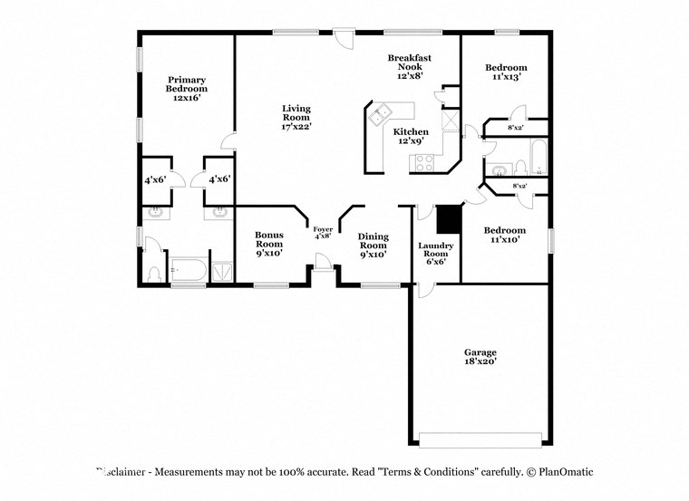 the schematic floor plan of the residence