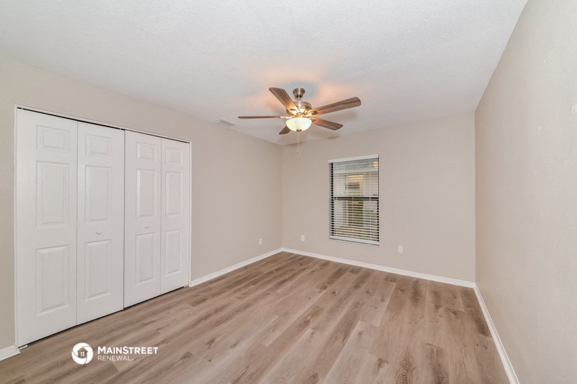 the spacious living room of our two bedroom apartment at university heights affordable housing
