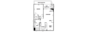 1 bed 1 bath floor plan A at Canyon Crest, California, 92507