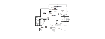 3 bed 2 bath floor plan at Canyon Crest, Riverside, California