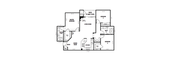 3 bed 2 bath floor plan A at Canyon Crest, Riverside