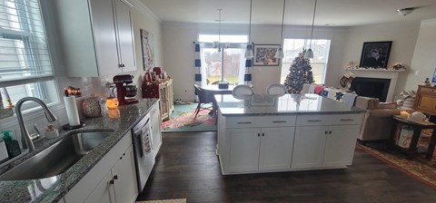 a view of the kitchen from the living room