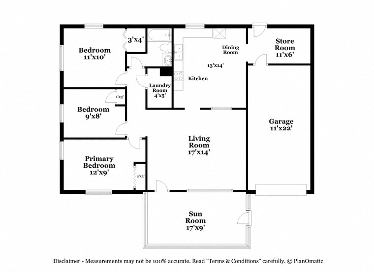 a floor plan of a home with a bedroom and a living room