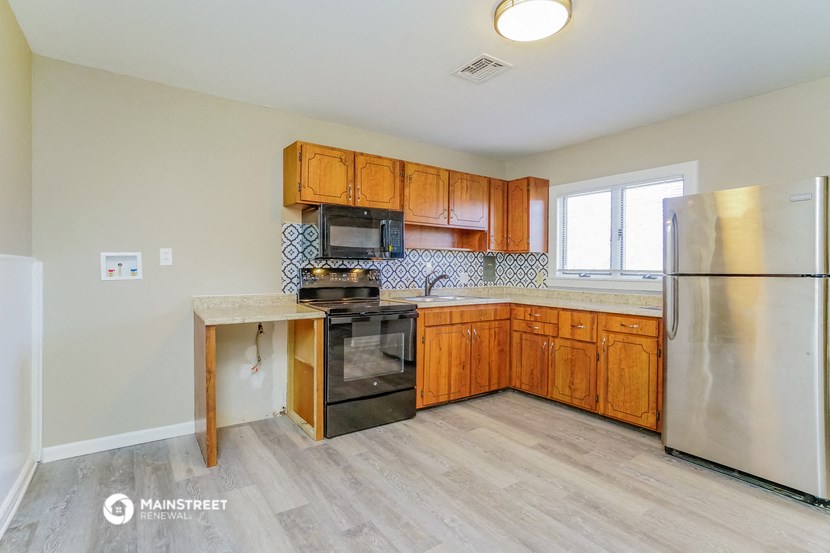 the kitchen is clean and ready for us to use