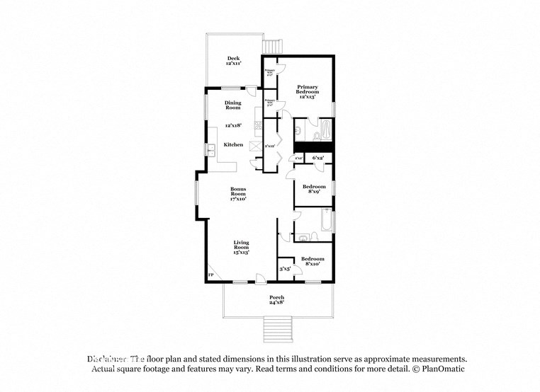 this floor plan is an approximation of our floor plans