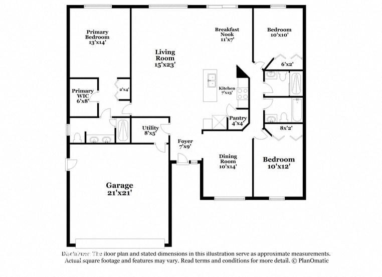 the schematic floor plan of the residence
