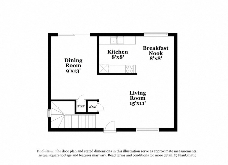 a floor plan of a house with a bedroom and a living room