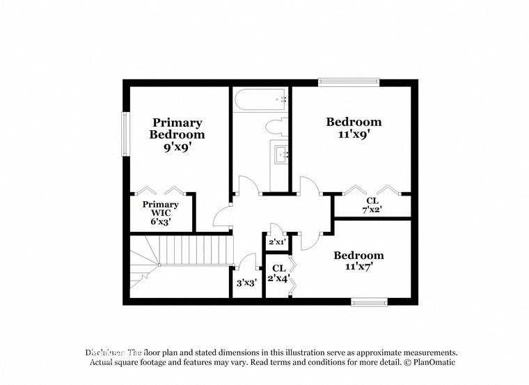 a floor plan for a bedroom and bathroom with roommates