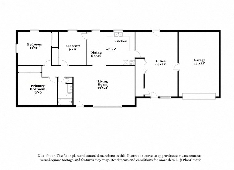 this floor plan is an approximation of our floor plan and may not include all measurements