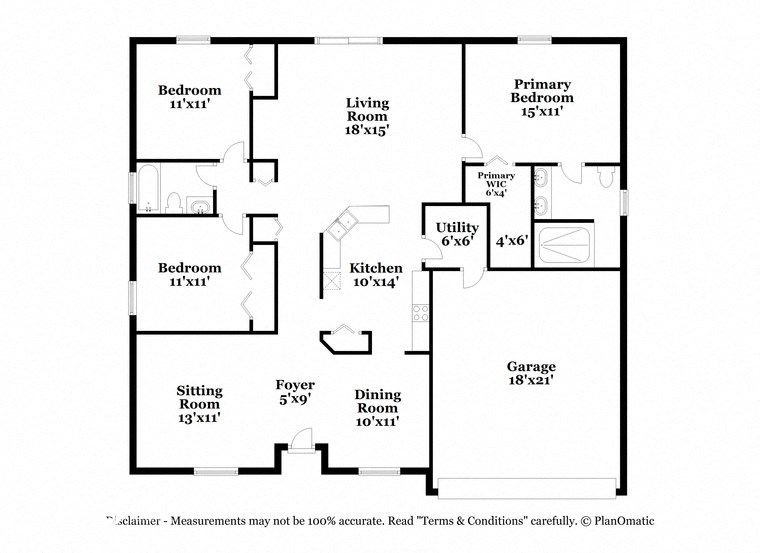 a floor plan of a unit with a bedroom and a living room