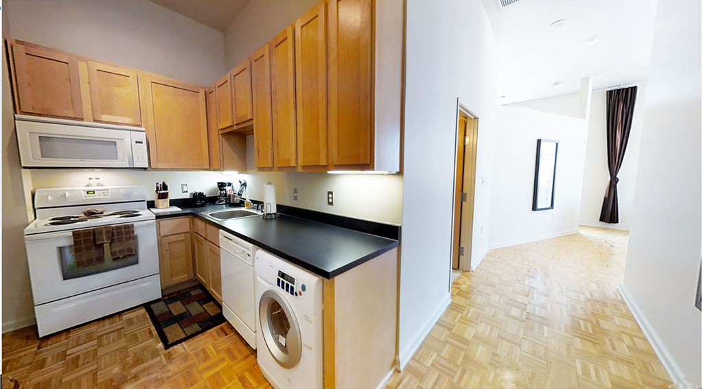 Kitchen at The Kales Building Apartments in Detroit, MI