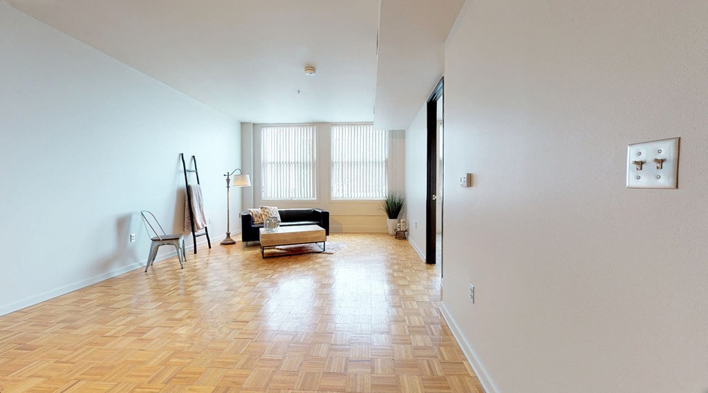 Living Room at The Kales Building Apartments in Detroit, MI