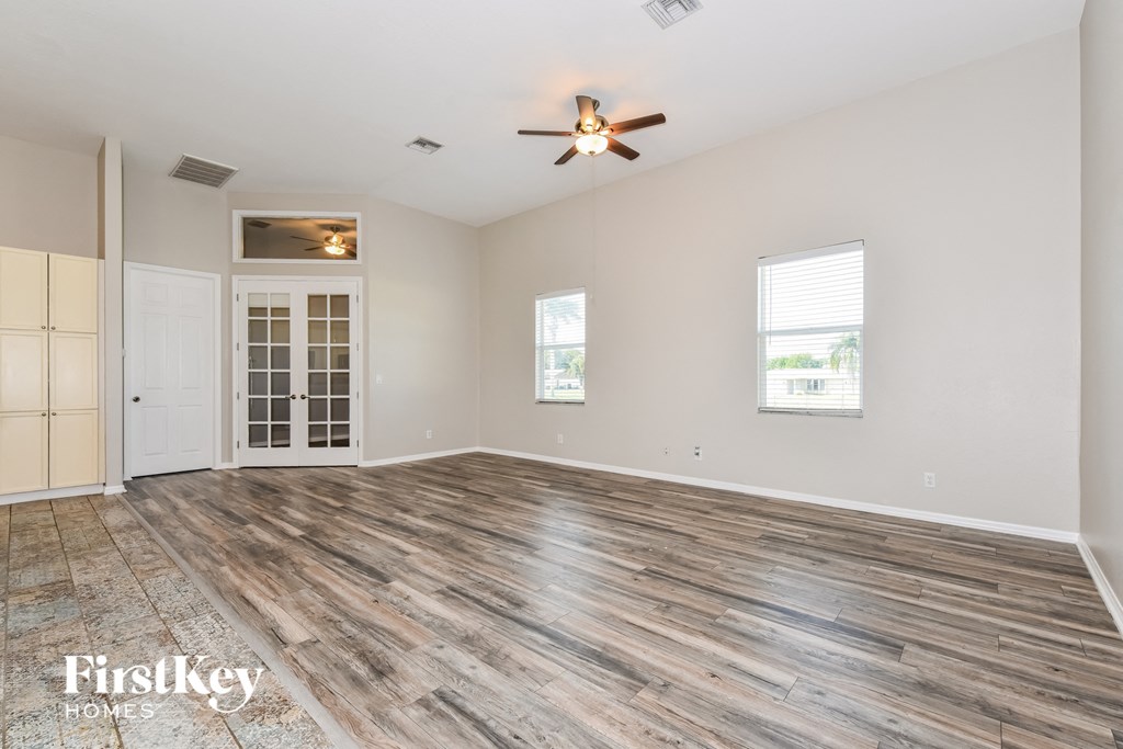 the living room is clean and ready for guests to use