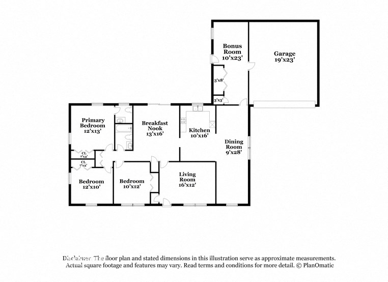 the schematic diagram of the floor plan of the house
