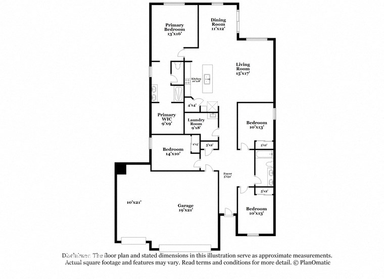 this image shows the floor plan for the residence