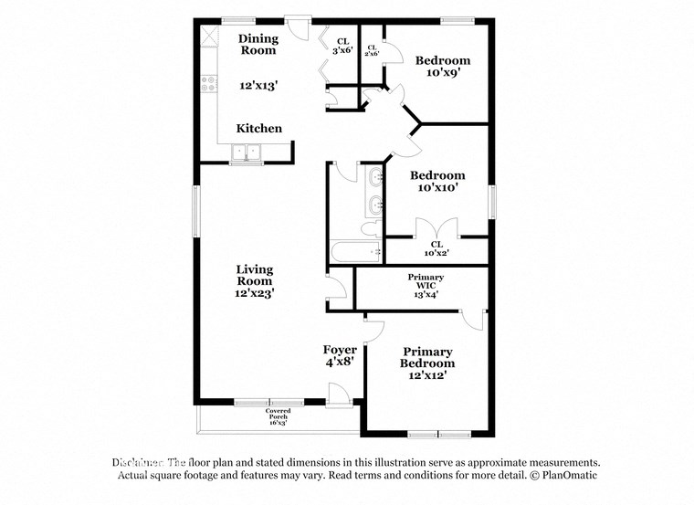 this is the floor plan for a bedroom apartment