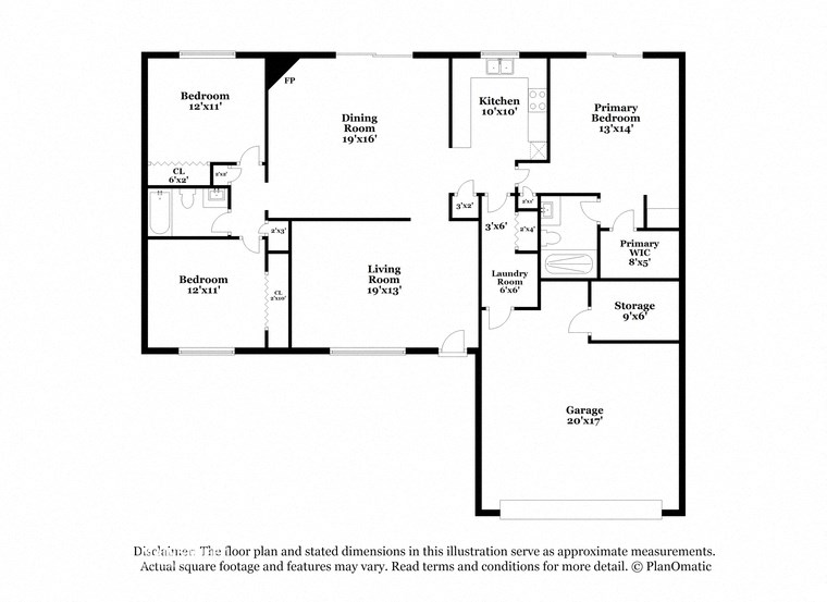 this floor plan is an approximation of our floor plans