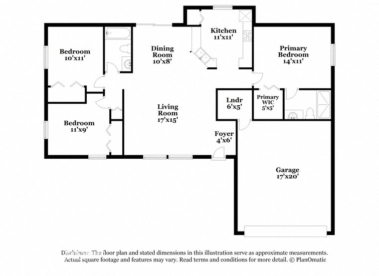 the schematic diagram of the floor plan of the residence