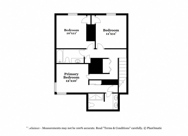 a floor plan of a house with roommates