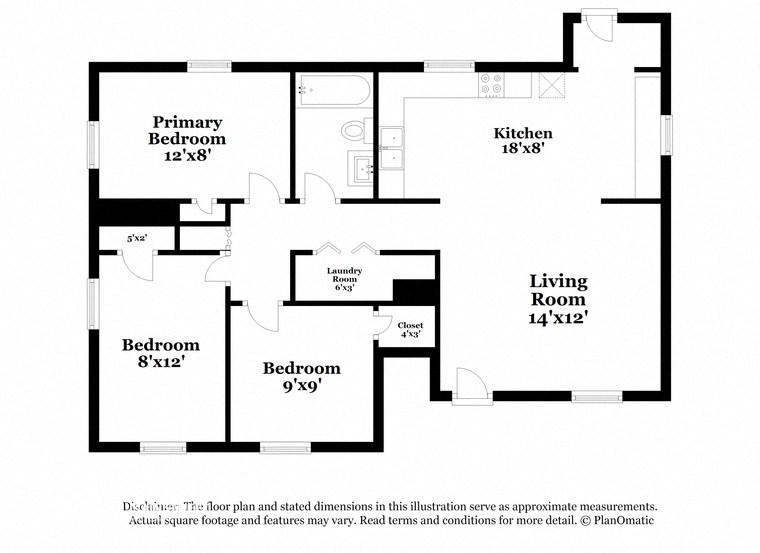 a floor plan of a house with bedrooms and a living room