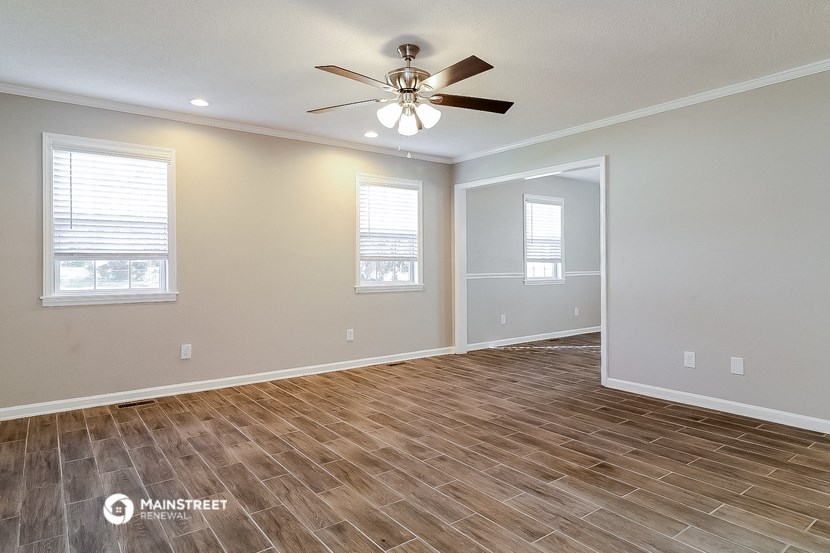 the living room is clean and ready for us to use