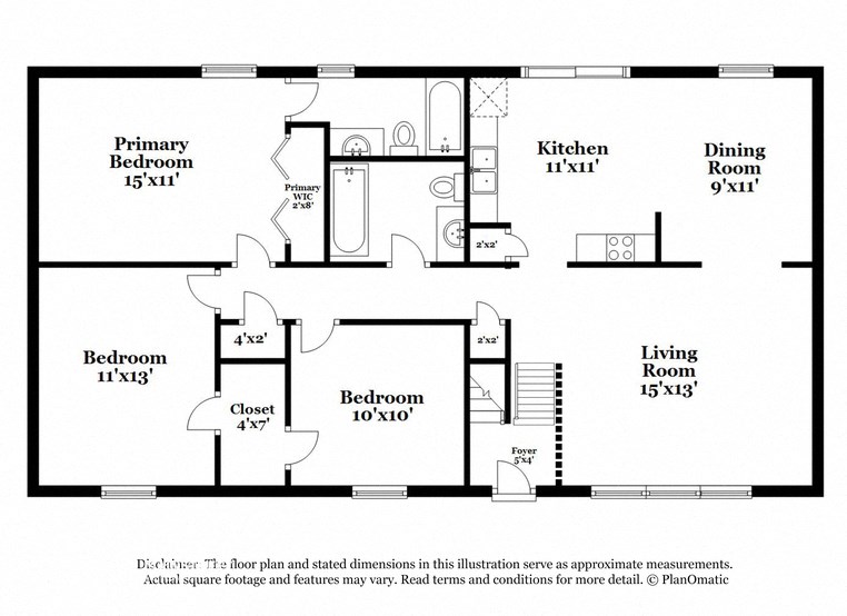 a floor plan of a house with bedrooms and a kitchen and a living room