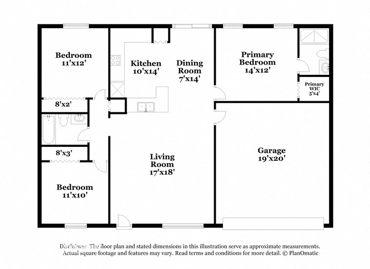 a floor plan of a house with a bedroom and a living room
