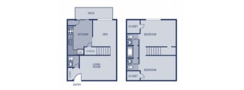 2 Bedroom 2 Bathroom A Floor plan at Solaris, Texas