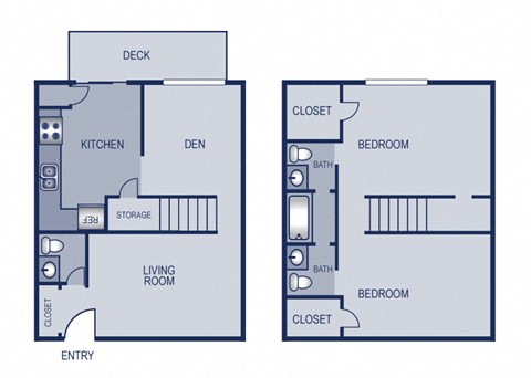 2 Bedroom 2 Bathroom A Floor plan at Solaris, Texas