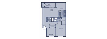 2 Bedroom 2 Bathroom C Floor plan at Solaris, Austin