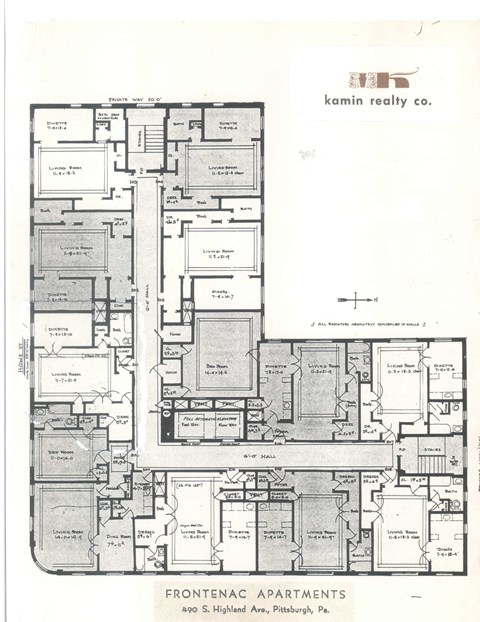 the floor plans of two floors of a building
