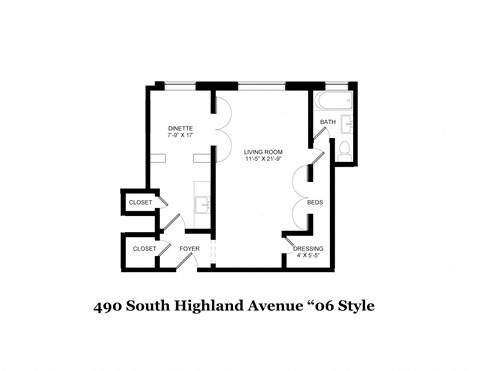 the floor plan of 420 south highland avenue dc style
