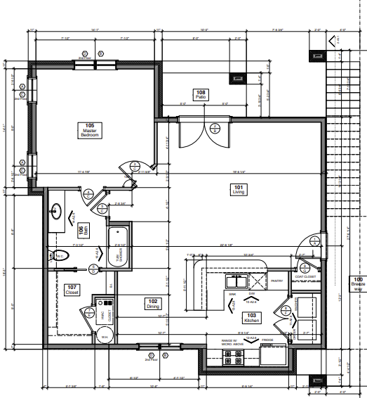 a blueprint of a floor plan of a house