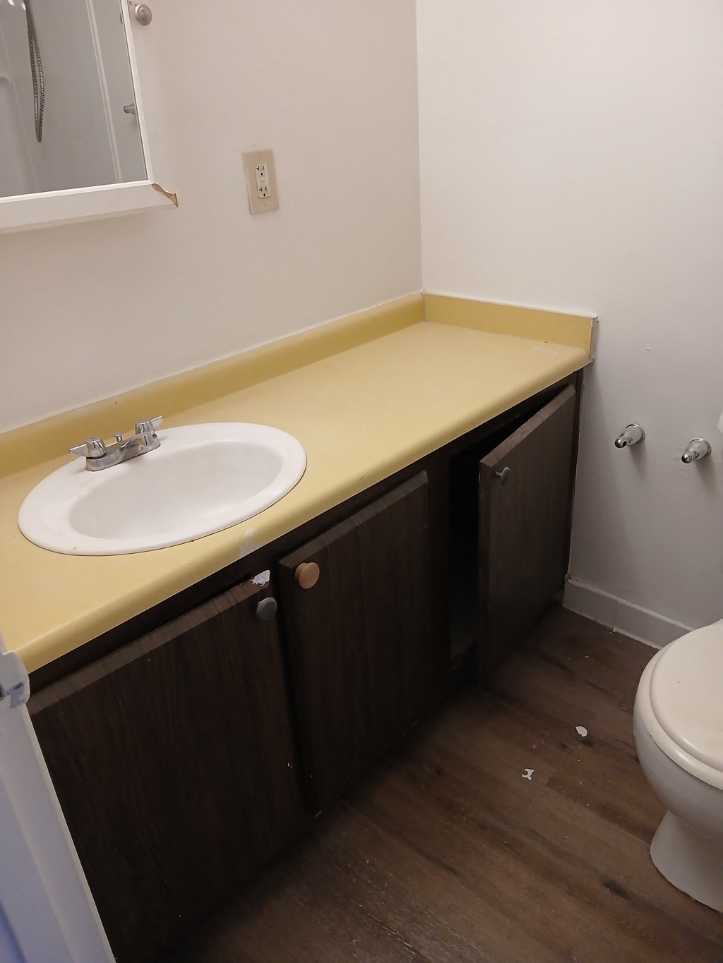 a small bathroom with a sink and a toilet