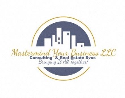 a logo for a business consulting and real estate